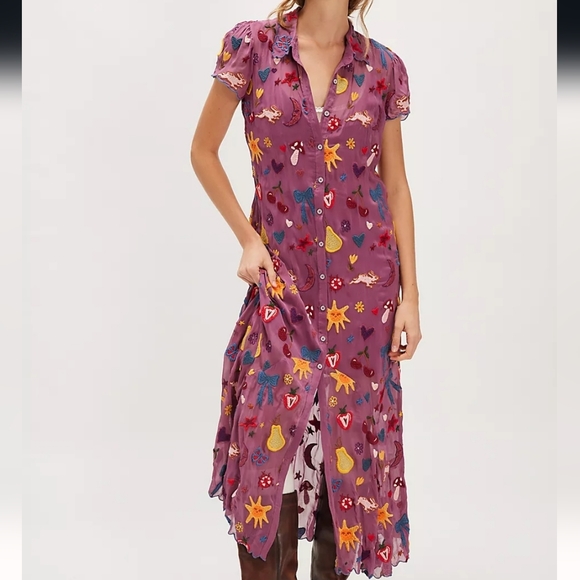 Free People Purple Floral Maxi Dress